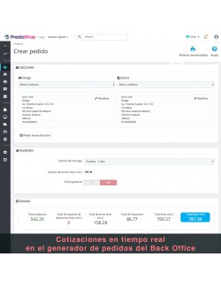 Admin order of the module Estafeta Carrier for PrestaShop
