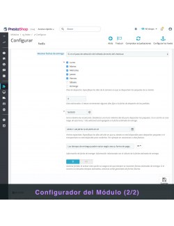 Settings of the module FedEx Carrier for PrestaShop