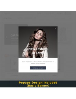 Basic banner design of the module Smart Popup (Newsletter Popup) for PrestaShop