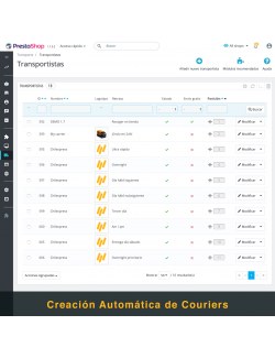 Carriers of the module Chilexpress for PrestaShop