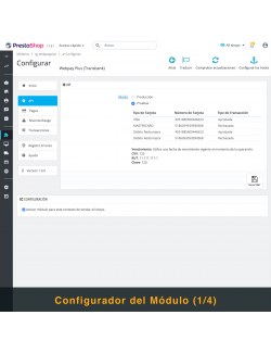 Configuraciones del módulo Webpay Plus (Transbank) para PrestaShop