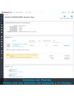 Detalles de envío del módulo PrestaShop Mensajero Express en Motocicleta y Bicicleta para Chile