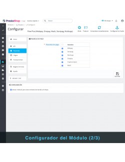 Settings of the module Flow Plus for PrestaShop