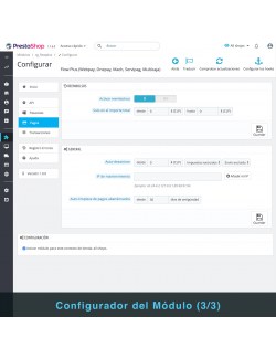Settings of the module Flow Plus for PrestaShop