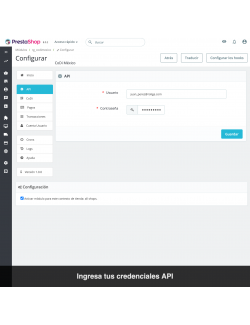 API - CoDi México, Banxico, Banco de México, SPEI, bank transfer, PrestaShop module