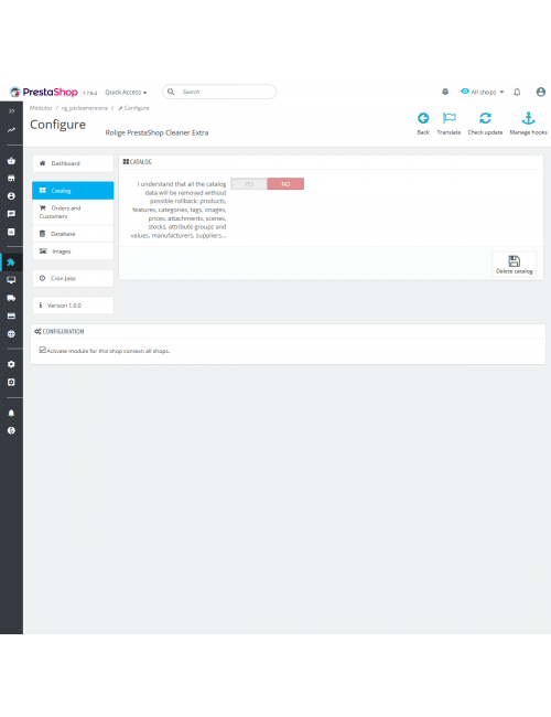 Prestashop Database Cleaner Extra