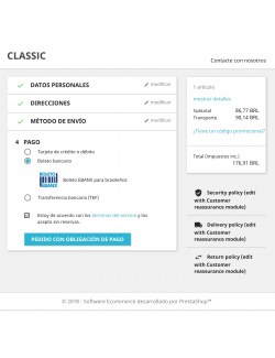 Método de pago del módulo EBANX Plus para PrestaShop